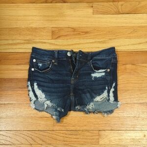 Distressed Denim Shorts
